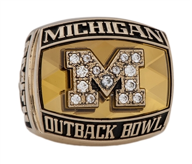2012 Michigan Wolverines Outback Bowl Players Ring - Vincent Smith